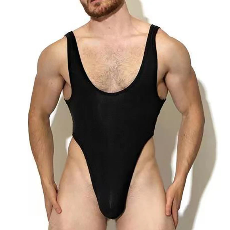 a sexy gay man black Extreme Thong Bodysuit - Men's Singlets, Bodysuits, Leotard & Unitard - pridevoyageshop.com