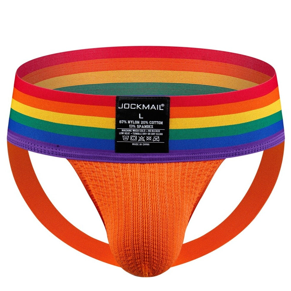 orange Gay Jockstrap: Designer Jock Strap & Gay Athletic Supporter- pridevoyageshop.com - gay men’s underwear and swimwear