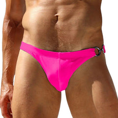 sexy gay man in rose red Gay Swimwear | Gay Men's Clipper Swim Briefs- pridevoyageshop.com - gay men’s underwear and swimwear