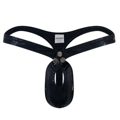 black Jockmail Snakeskin Bare Thong - pridevoyageshop.com - gay men’s underwear and swimwear