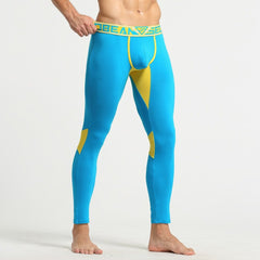 sexy gay man in blue Gay Leggings | Seobean Two Toned Workout Leggings - pridevoyageshop.com - gay men’s underwear and activewear