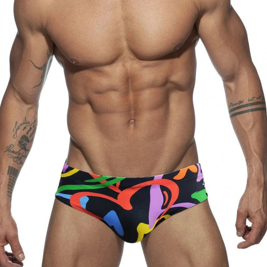 a hot gay man in Men's Heartbeat Swim Briefs - pridevoyageshop.com - gay men’s underwear and swimwear