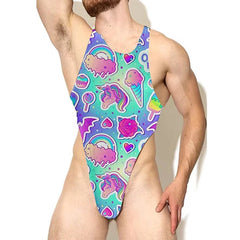 a hot gay man in Gay Energy Thong Bodysuit - Men's Singlets, Bodysuits, Leotard & Unitard - pridevoyageshop.com