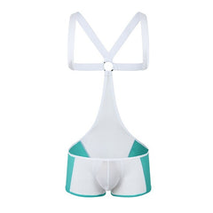 white Gay Singlet and Bodysuit | Men's Mesh Backpack Singlets - Men's Singlets, Bodysuits, Rompers & Jumpsuits - pridevoyageshop.com