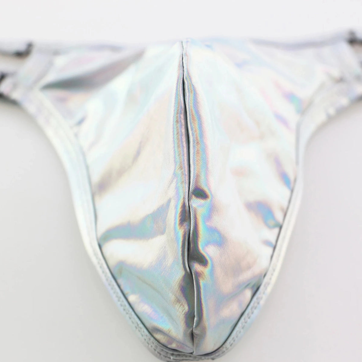 silver Men's Metallic Double Strap Thong - pridevoyageshop.com - gay men’s underwear and swimwear