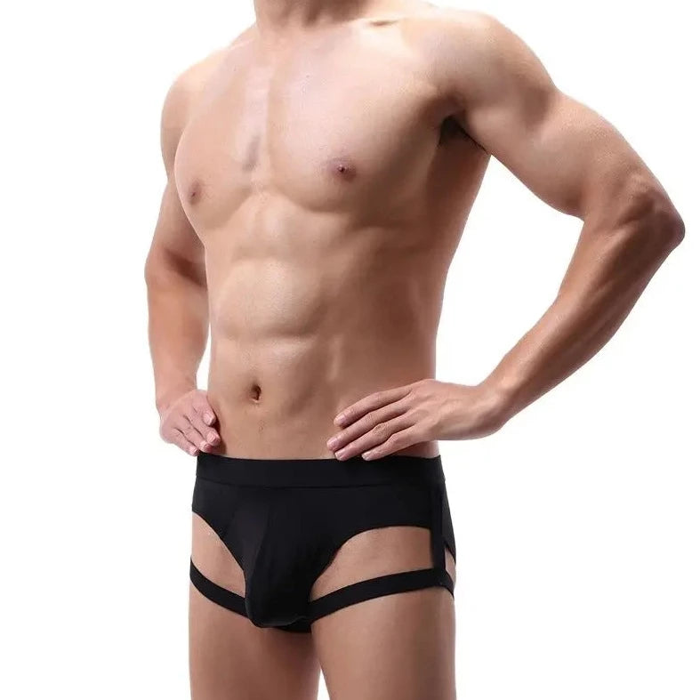 a hot gay man in black Gay Men's Bold Garter Briefs - pridevoyageshop.com - gay men’s underwear and swimwear