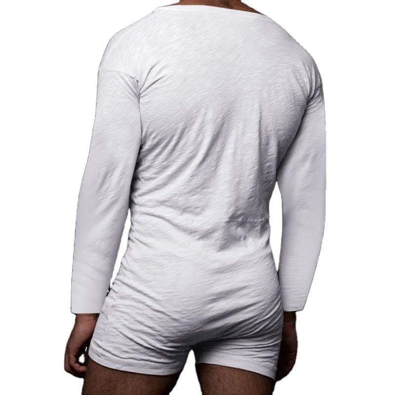 Leave It Open Long-Sleeve Onesie Pajamas for Gay Men