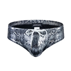 Silver Men’s Venom Lust Swim Briefs with Pad - pridevoyageshop.com - gay men’s sexy swim briefs, trunks, board shorts, and bikinis