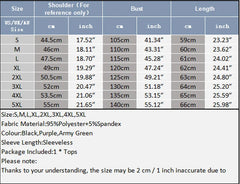 Size Chart of Goddess Drape Top - pridevoyageshop.com - gay men's fashion, clubwear, party outfit