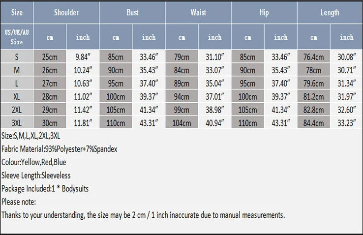 Size chart of Jock Fantasy Jersey Bodysuit flat lay showing athletic mesh front and jock-back straps – pridevoyageshop.com – gay men’s harness, lingerie and fetish wear