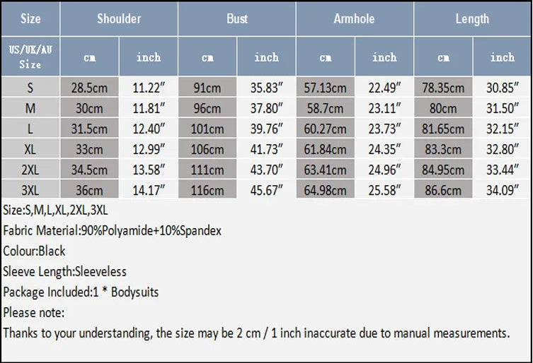Size chart of Polka Lust Mock-Neck Sheer Body - pridevoyageshop.com - gay men’s harness, lingerie and fetish wear