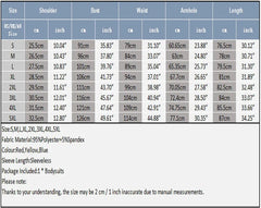 Size chart of The Roster Cut Varsity Bodysuit – pridevoyageshop.com – gay men’s harness, lingerie and fetish wear