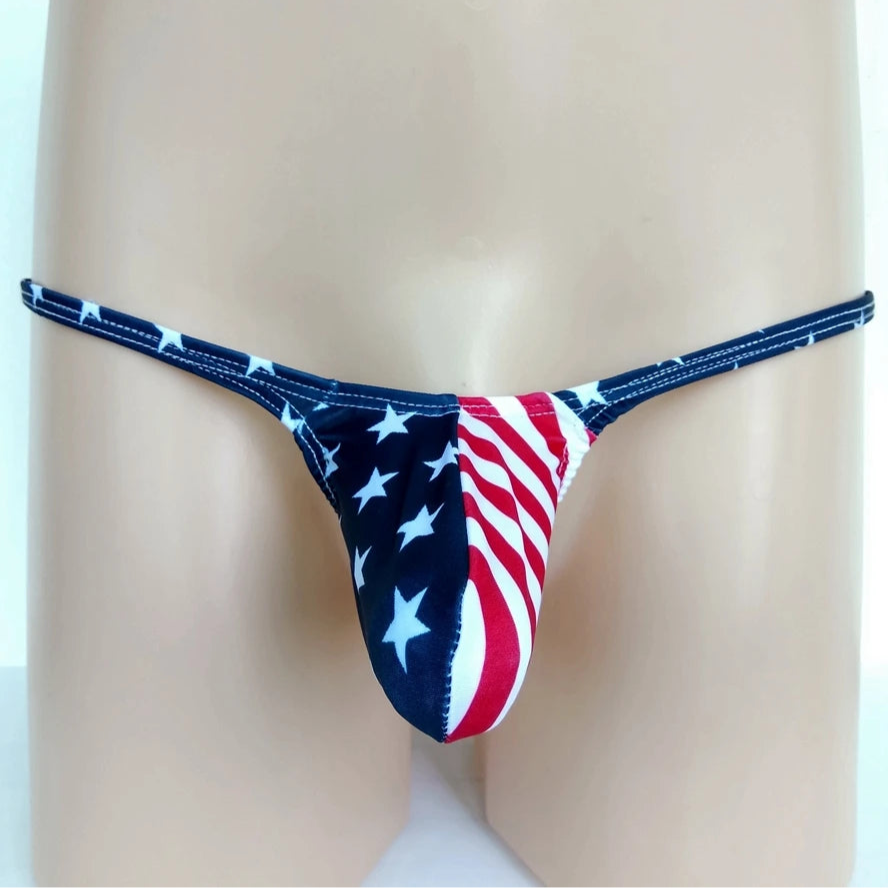Stripes and stars Men’s Star-Spangled Tease Patriotic Thong - pridevoyageshop.com - gay men’s thongs, boxers, briefs and jockstraps