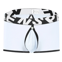 White Bareback Boxer Briefs - Removable Pouch & Backless - pridevoyageshop.com - gay men’s thongs, boxers, briefs and jockstraps