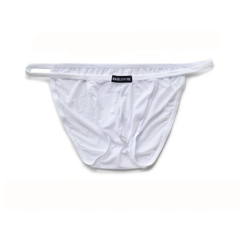 White DM Men’s Blow Me Side-String Brief - pridevoyageshop.com - gay men’s thongs, boxers, briefs and jockstraps