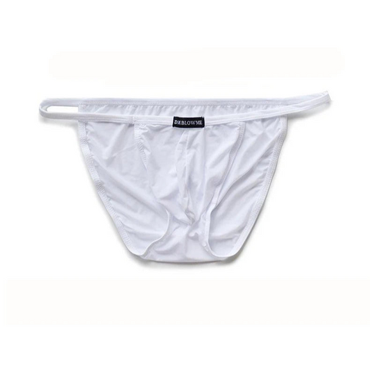 White DM Men’s Blow Me Side-String Brief - pridevoyageshop.com - gay men’s thongs, boxers, briefs and jockstraps