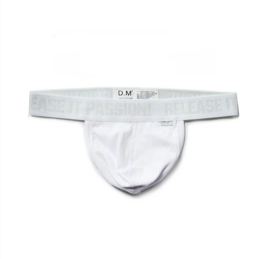 White DM Men’s Release It Passion Classic Thong - pridevoyageshop.com - gay men’s thongs, boxers, briefs and jockstraps