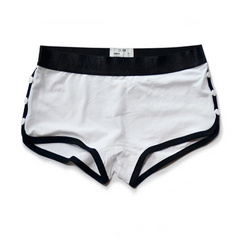 White DM Men’s Snap-Side Cozy Boxer Shorts - pridevoyageshop.com - gay men’s thongs, boxers, briefs and jockstraps