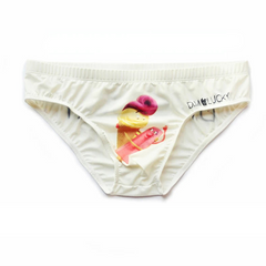 White Ice Cream DM Men’s Cheeky Critters & Fruit Print Brief - pridevoyageshop.com - gay men’s thongs, boxers, briefs and jockstraps