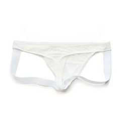 White Men’s D.M. Fun Star Jockstrap - pridevoyageshop.com - gay men’s thongs, boxers, briefs and jockstraps
