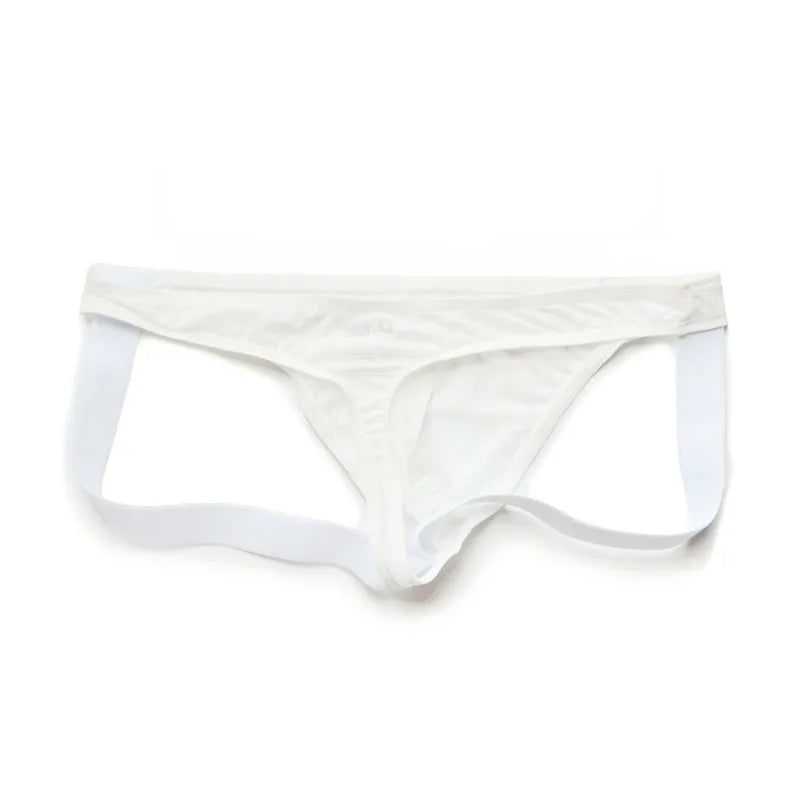 White Men’s D.M. Fun Star Jockstrap - pridevoyageshop.com - gay men’s thongs, boxers, briefs and jockstraps