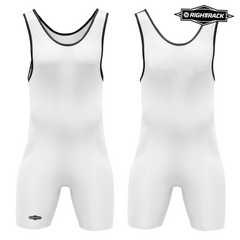 White Men's Dominant Wrestling Singlet from Pridevoyageshop