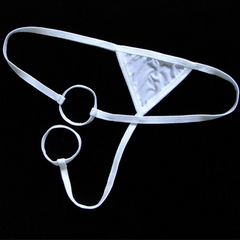 White Men’s Double Trouble Cock-Ring Thong - pridevoyageshop.com - gay men’s thongs, boxers, briefs and jockstraps