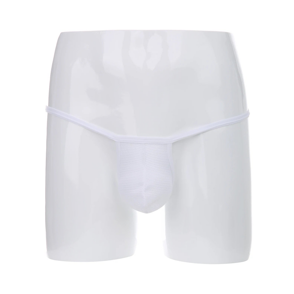 White Men’s Net Bait Mesh Briefs - pridevoyageshop.com - gay men’s thongs, boxers, briefs and jockstraps