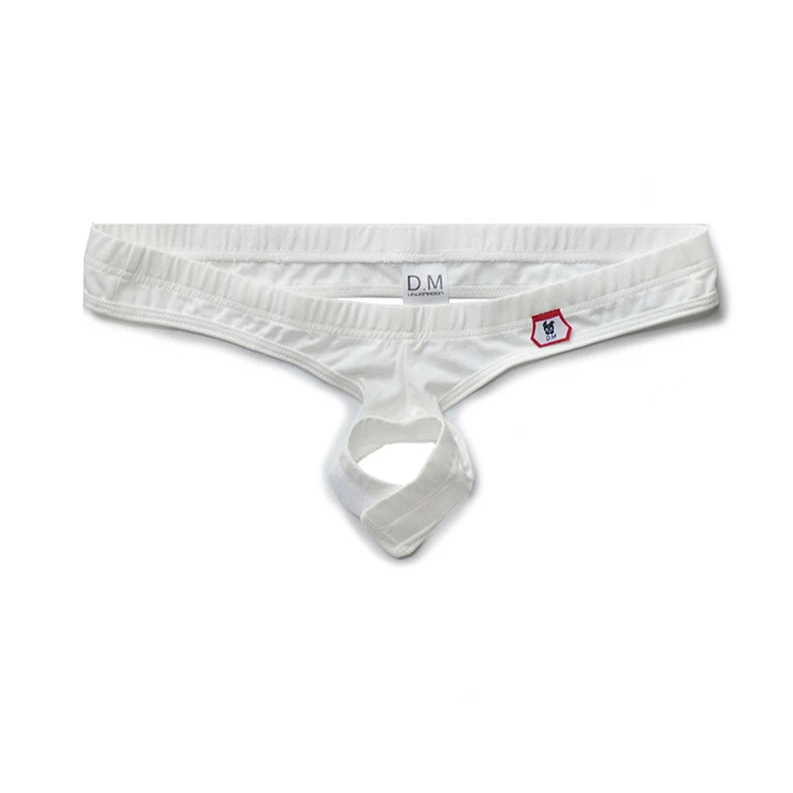 White Men’s Velcro Cock Ring Thong - pridevoyageshop.com - gay men’s thongs, boxers, briefs and jockstraps