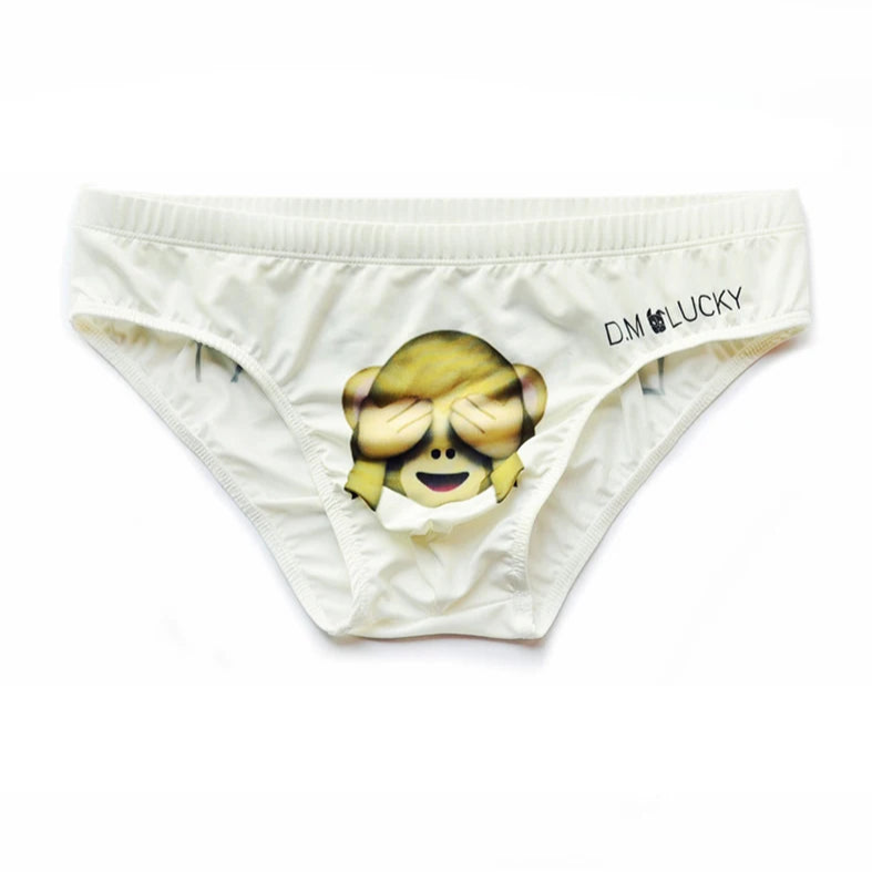 White Monkey DM Men’s Cheeky Critters & Fruit Print Brief - pridevoyageshop.com - gay men’s thongs, boxers, briefs and jockstraps