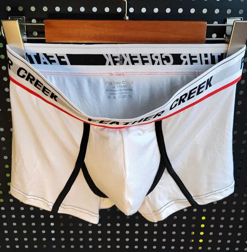White Monster Meat Big Pouch Boxers - pridevoyageshop.com - gay men’s thongs, boxers, briefs and jockstraps