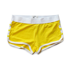 Yellow DM Men’s Snap-Side Cozy Boxer Shorts - pridevoyageshop.com - gay men’s thongs, boxers, briefs and jockstraps