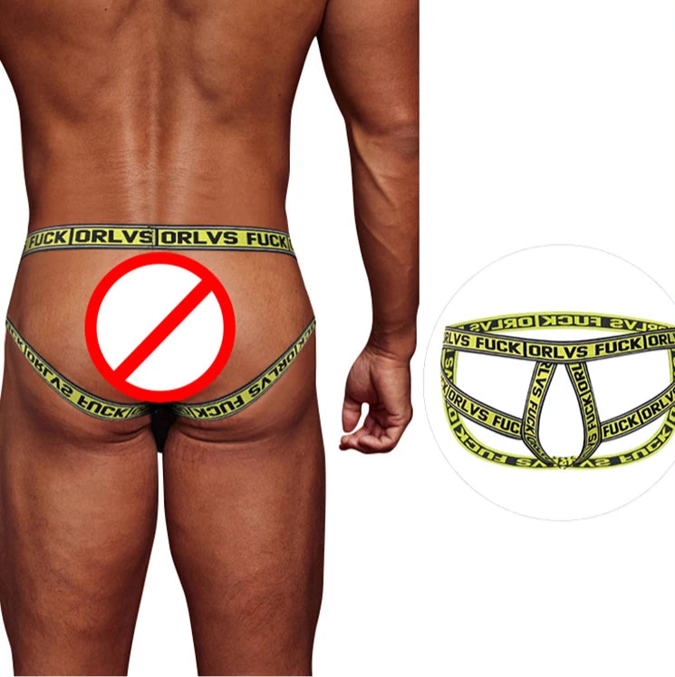 Yellow Men’s Fuck Strapped Bare Jockstrap - pridevoyageshop.com - gay men’s thongs, boxers, briefs and jockstraps
