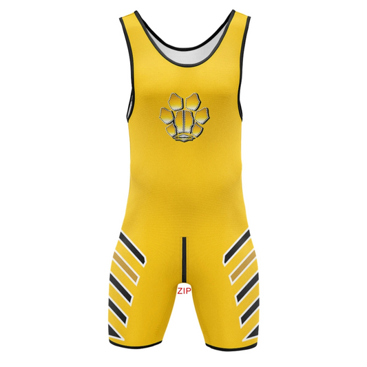 Yellow Paw Puppy Play Wrestling Singlet – Zipper Edition from Pridevoyageshop