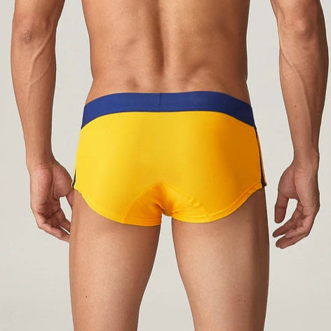 Yellow SOBEAN Soft Cage Boxer Briefs - pridevoyageshop.com - gay men’s thongs, boxers, briefs and jockstraps