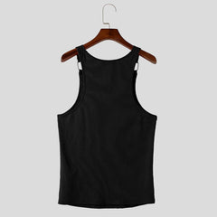 a flat lay of Black Boystown Buckle Baby Ribbed Tank - pridevoyageshop.com - gay men's fashion, clubwear, party outfit
