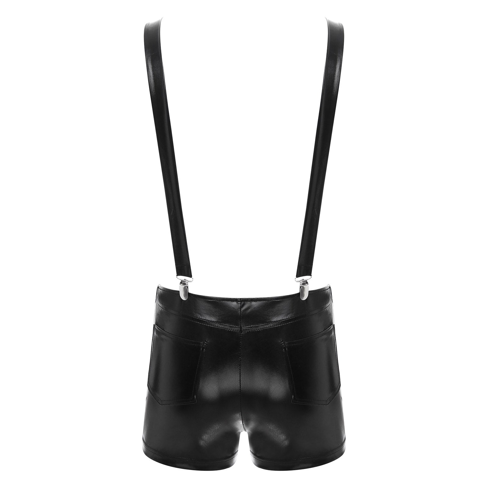 a flat lay of Black P-Town Party Shortalls - pridevoyageshop.com - gay men's fashion, clubwear, party outfit
