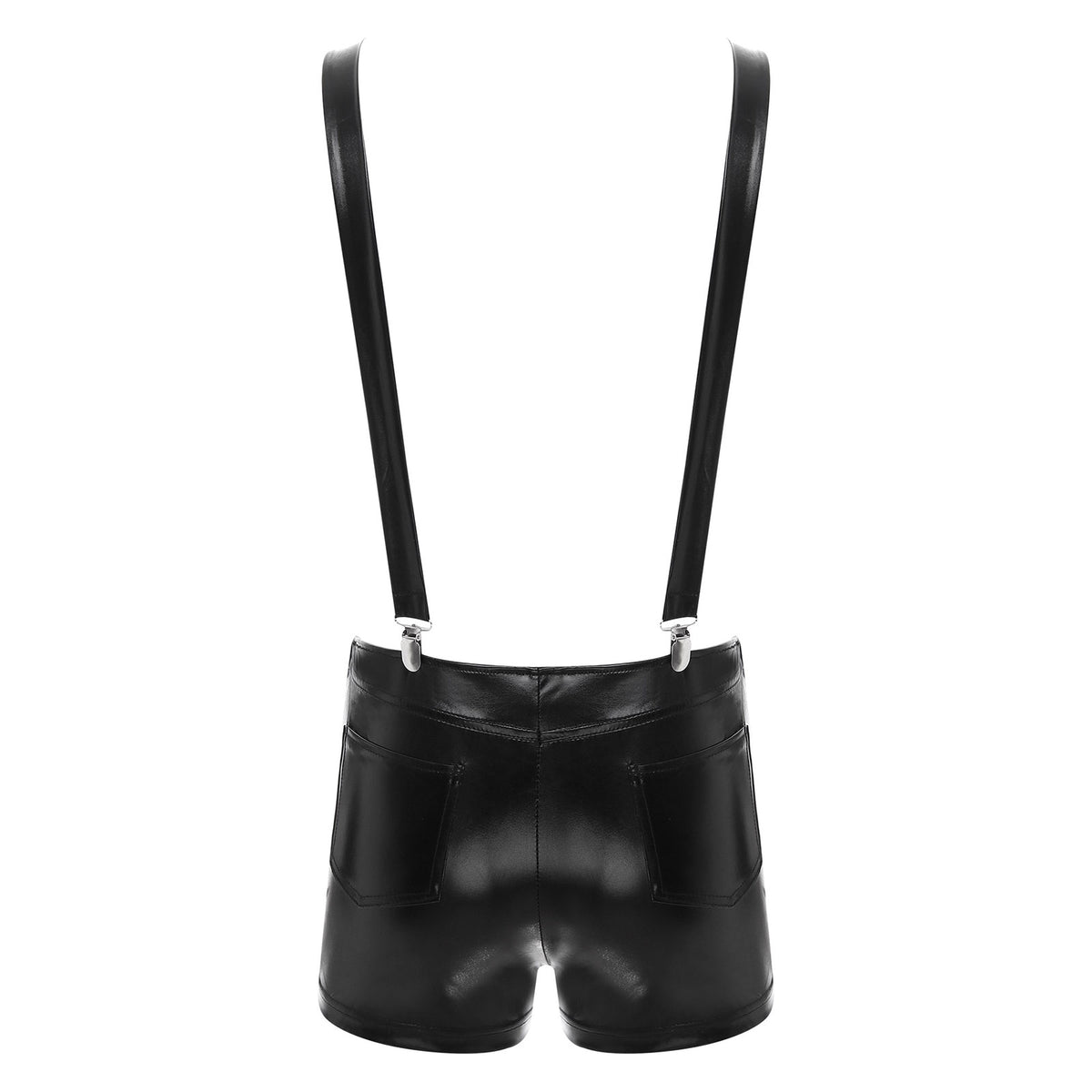 a flat lay of Black P-Town Party Shortalls - pridevoyageshop.com - gay men's fashion, clubwear, party outfit

