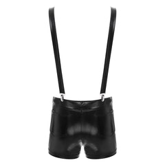 a flat lay of Black P-Town Party Shortalls - pridevoyageshop.com - gay men's fashion, clubwear, party outfit
