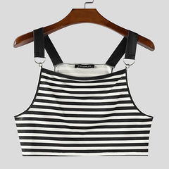 a flat lay of Black Sailor Flirt Suspender Crop - pridevoyageshop.com - gay men's fashion, clubwear, party outfit
