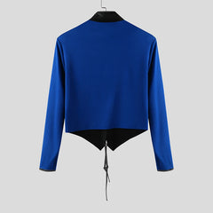 a flat lay of Blue Heartbreaker Corset Top - pridevoyageshop.com - gay men's fashion, clubwear, party outfit
