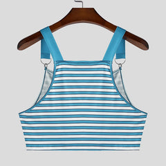 a flat lay of Blue Sailor Flirt Suspender Crop - pridevoyageshop.com - gay men's fashion, clubwear, party outfit
