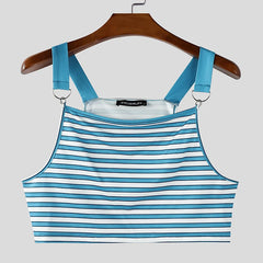 a flat lay of Blue Sailor Flirt Suspender Crop - pridevoyageshop.com - gay men's fashion, clubwear, party outfit
