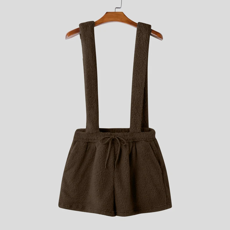 a flat lay of Brown Sugar Pup Suspender Romper - pridevoyageshop.com - gay men's lingerie, bodywear, fetish wear
