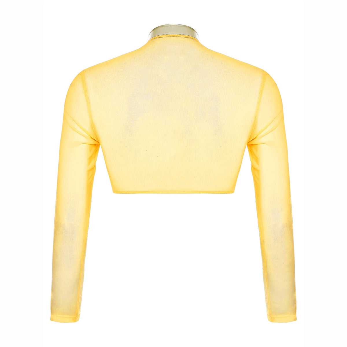 a flat lay of Gold Hyperstrike Crop Jacket - pridevoyageshop.com - gay men's fashion, clubwear, party outfit
