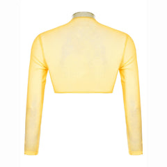 a flat lay of Gold Hyperstrike Crop Jacket - pridevoyageshop.com - gay men's fashion, clubwear, party outfit
