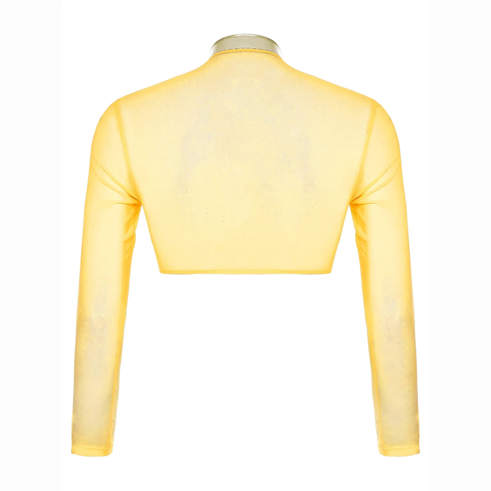 a flat lay of Gold Hyperstrike Crop Jacket - pridevoyageshop.com - gay men's fashion, clubwear, party outfit
