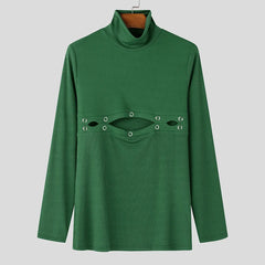 a flat lay of Green Charli Cutout Turtleneck - pridevoyageshop.com - gay men's fashion, clubwear, party outfit
