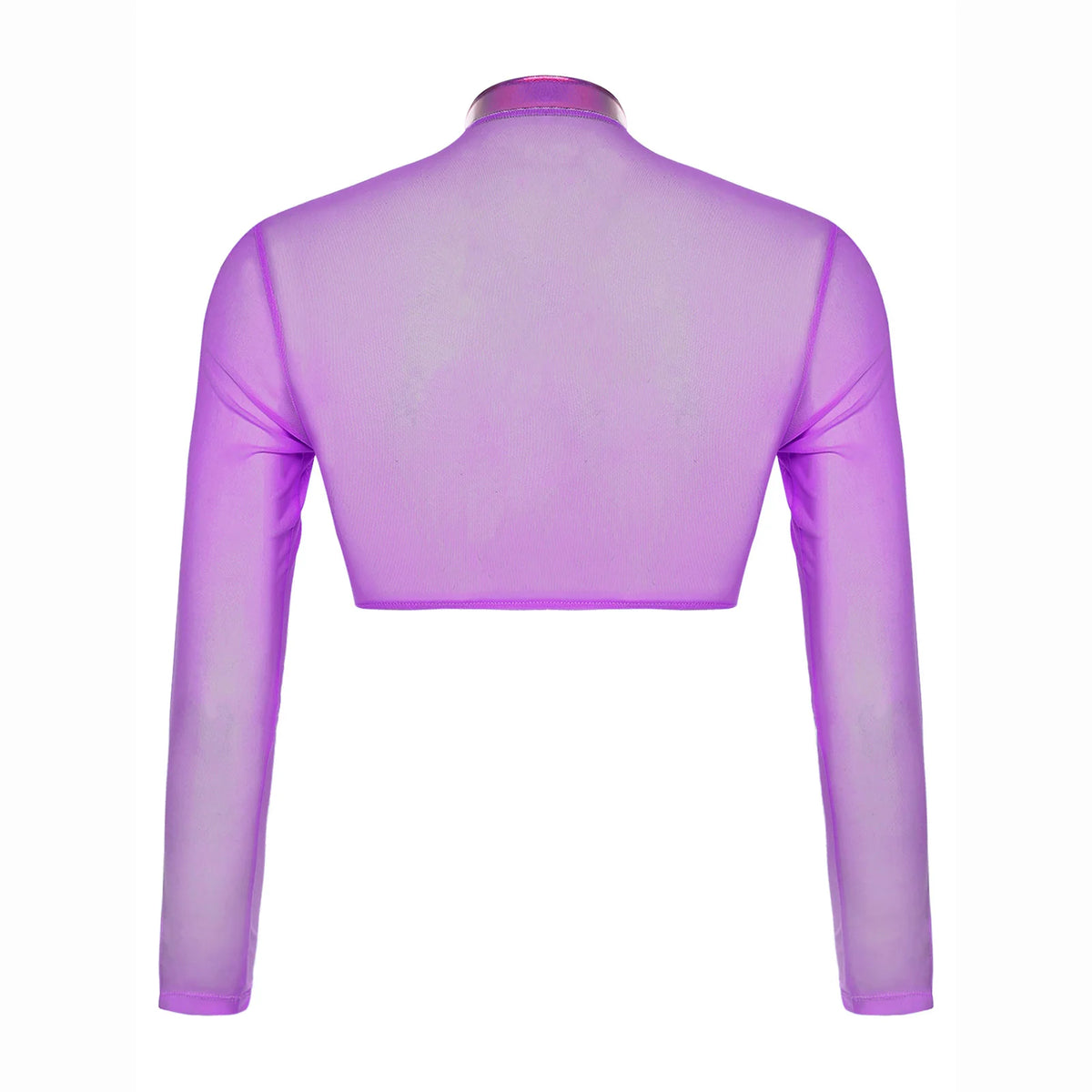 a flat lay of Purple Hyperstrike Crop Jacket - pridevoyageshop.com - gay men's fashion, clubwear, party outfit
