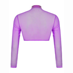 a flat lay of Purple Hyperstrike Crop Jacket - pridevoyageshop.com - gay men's fashion, clubwear, party outfit
